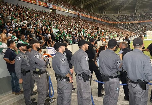 היערכות המשטרה לקראת משחק הכדורגל בין מכבי חיפה למכבי תל אביב שיערך הערב באיצטדיון סמי עופר
